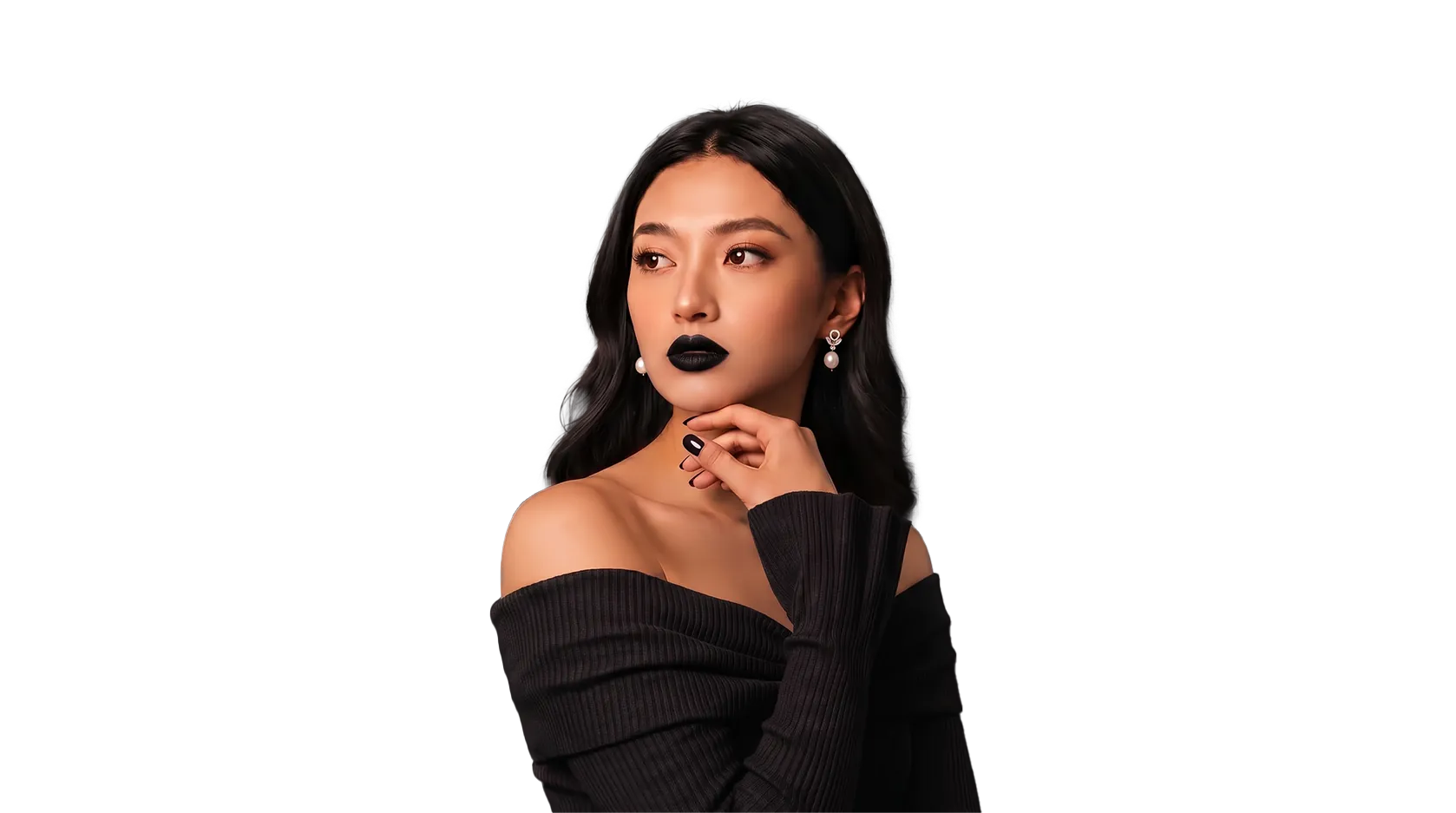 Model wearing Black
